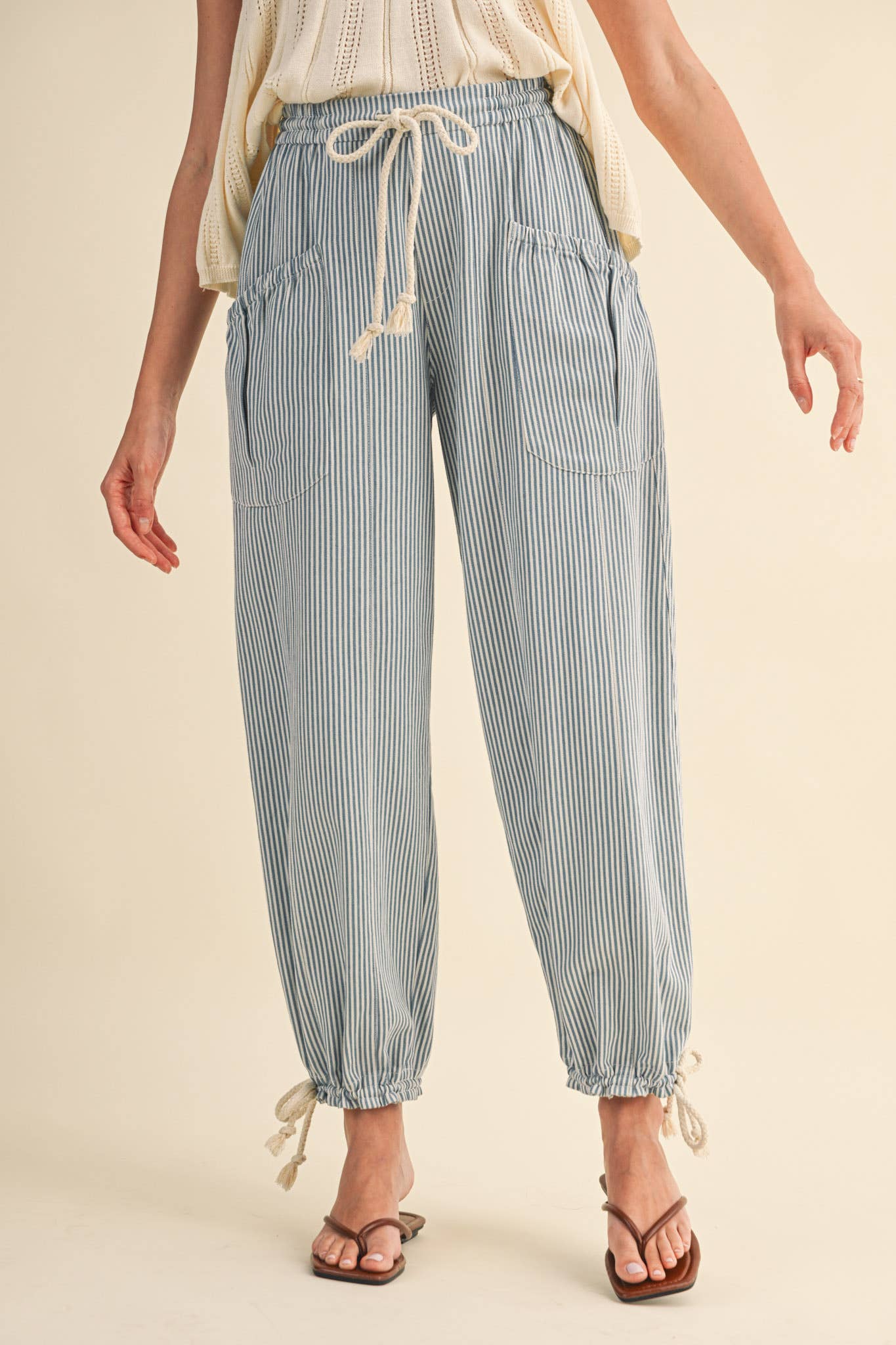 STRIPED PARACHUTE PANTS