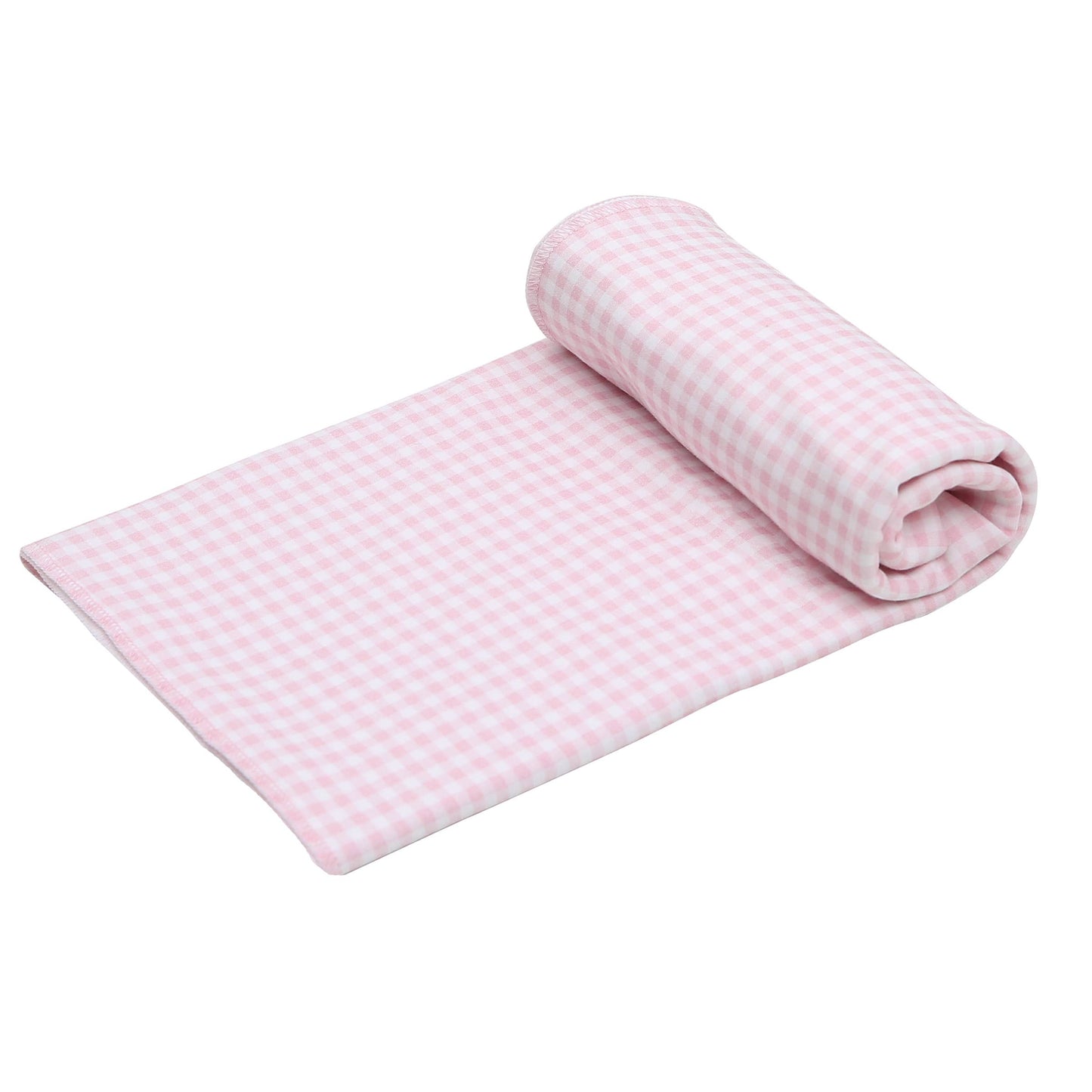 Mini Checks  Swaddle Blanket - Pink