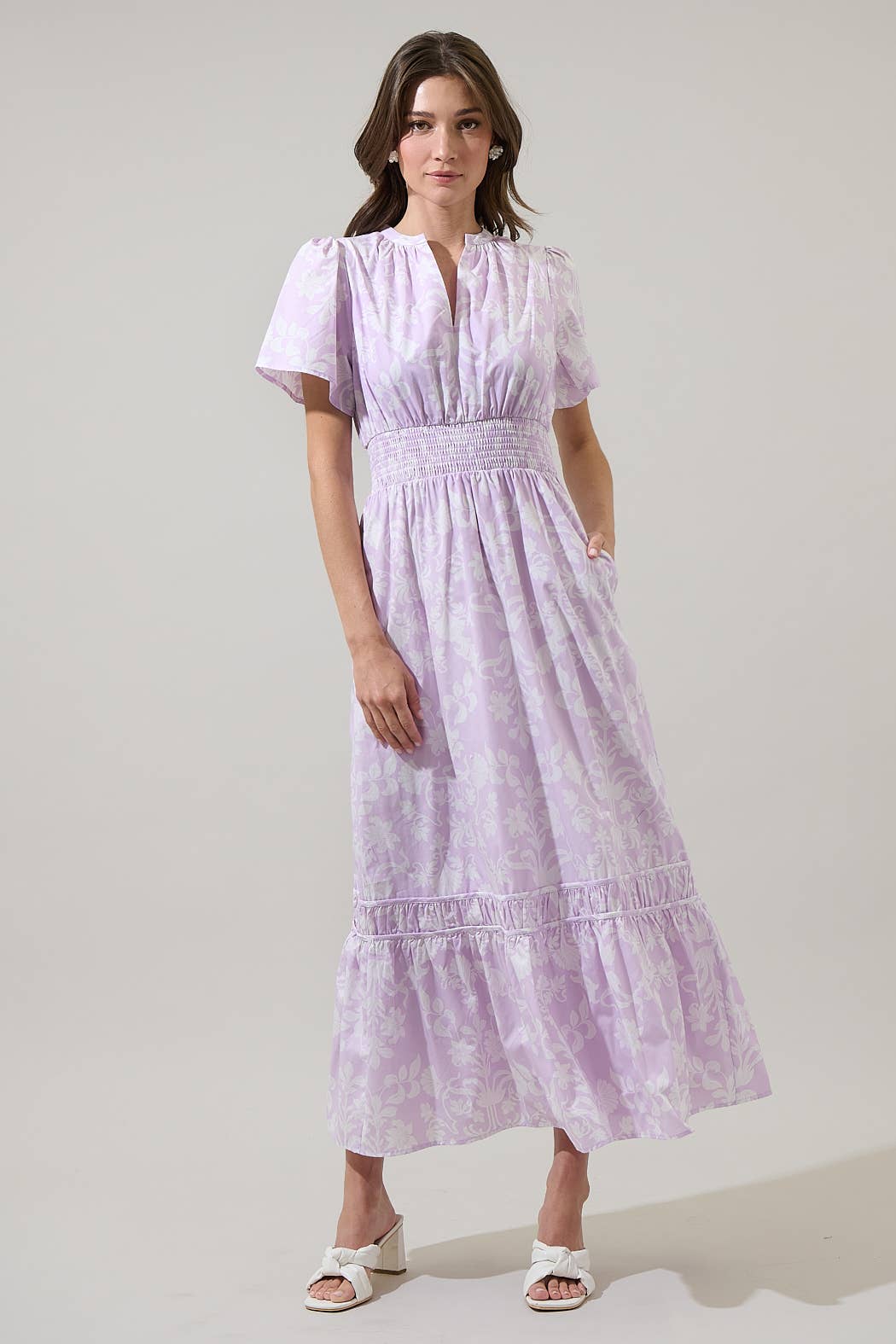 Emme Floral Demie Smocked Maxi Dress