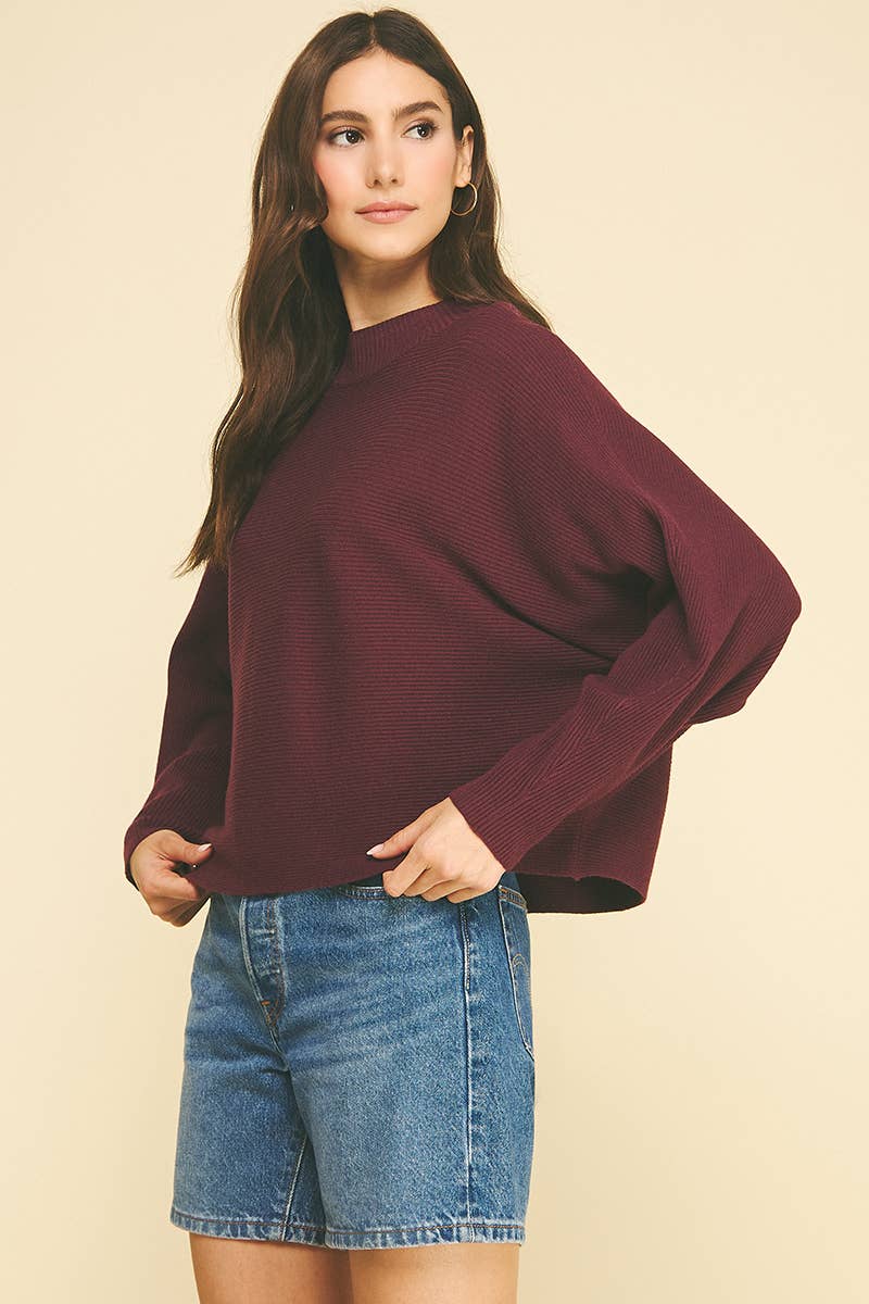 DOLMAN SLEEVES SWEATER TOP