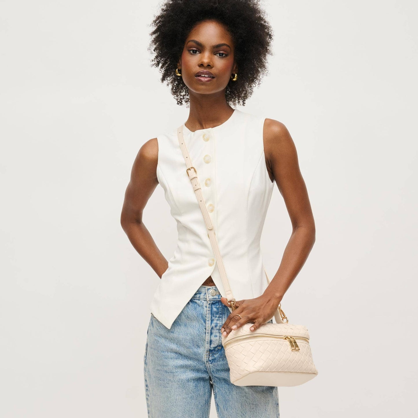 Richie Woven Top Handle Crossbody