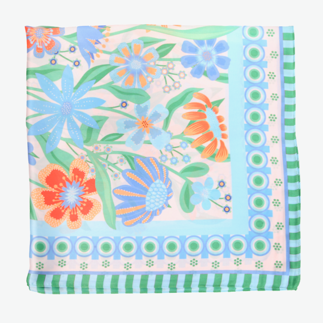 S26075 100% Polyester Lightweight Square Scarf