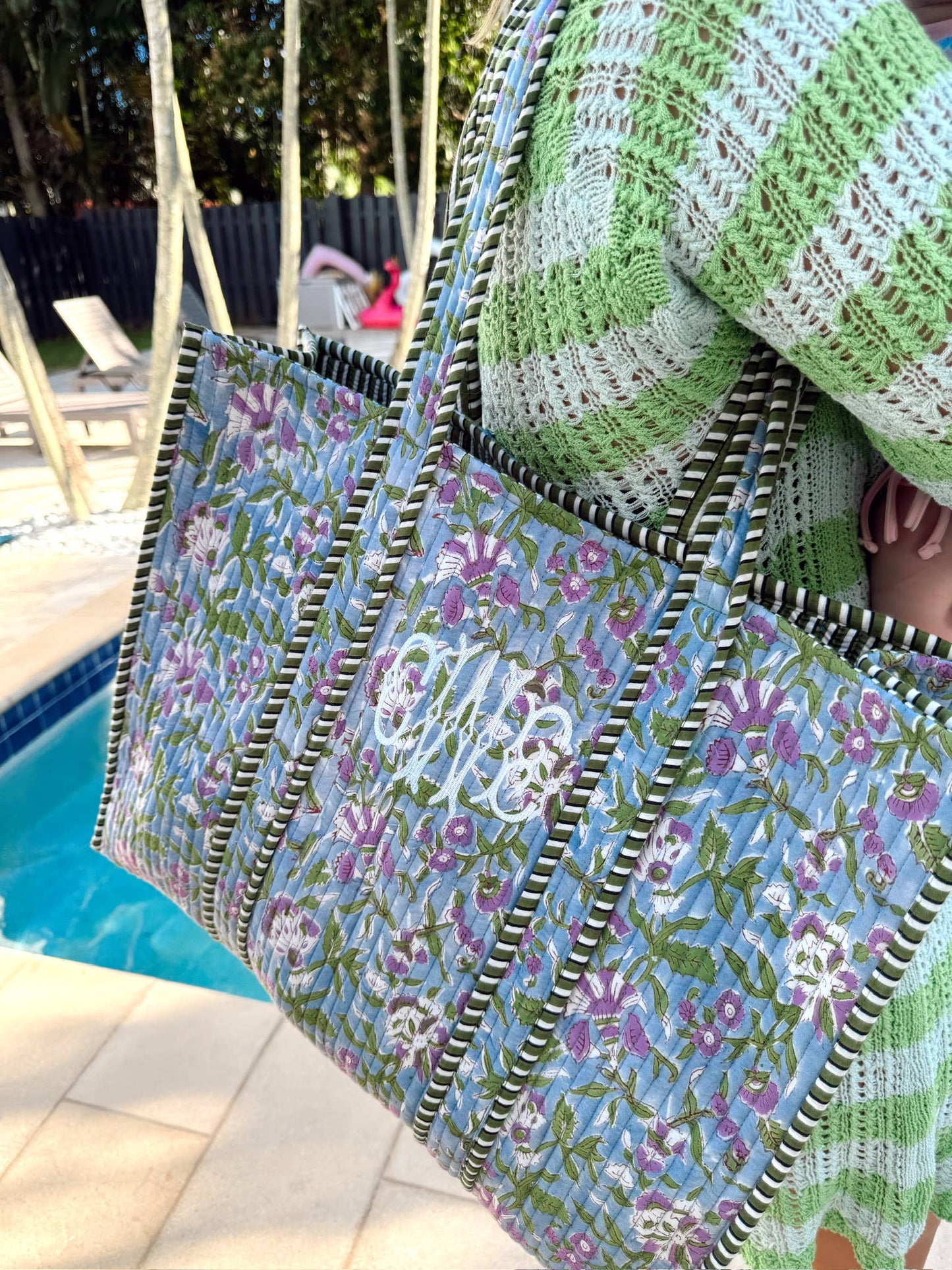 Quilted Block - Print Tote Bag