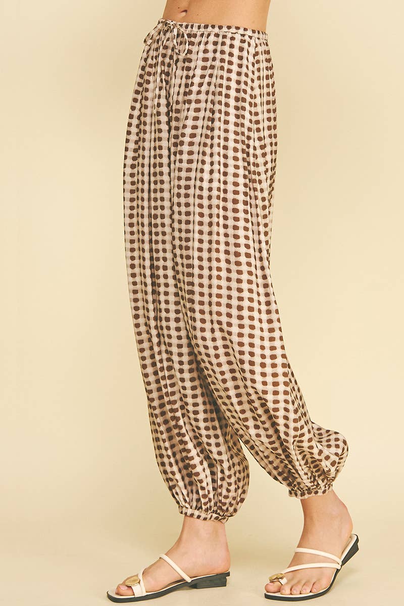 GEO DOT PRINT HAREM PANT