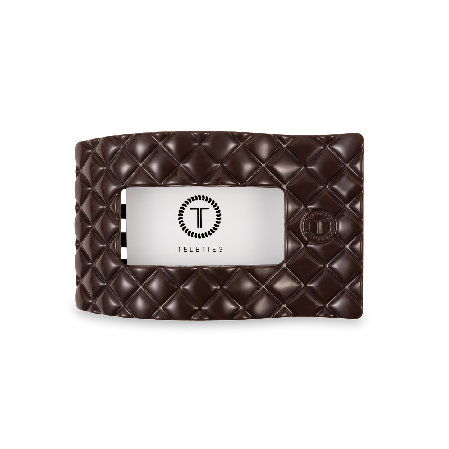 Flat Rectangle Hair Clip | Medium | Truly Taupe Quilted