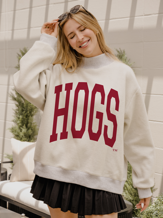Hogs Tall Boy Gray Reversible Mock Neck Sweatshirt