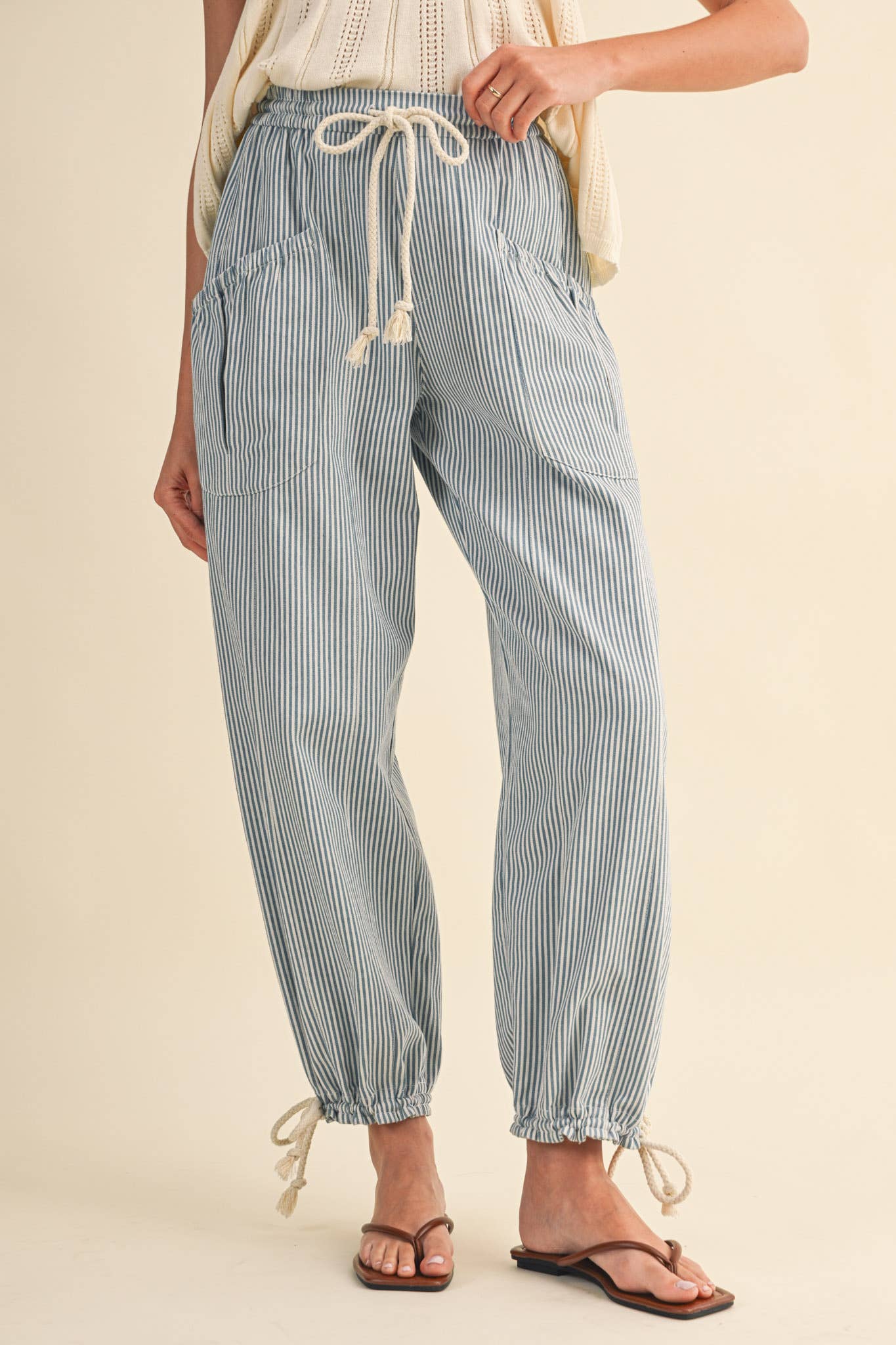 STRIPED PARACHUTE PANTS