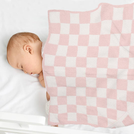 Reversible Checkered Patterned Kids Throw Blanket