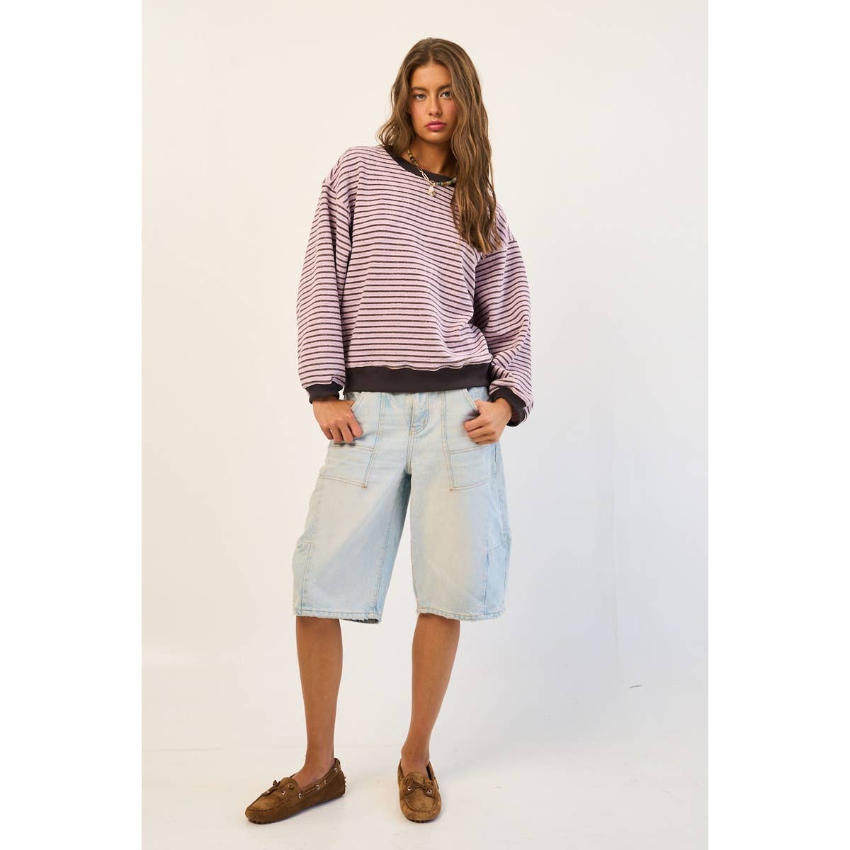 Relaxed Striped Pullover