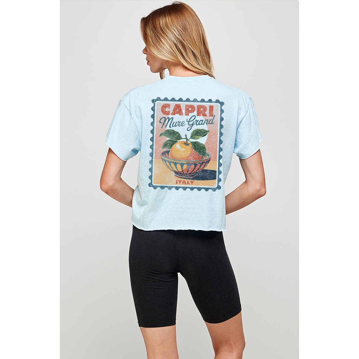 CAPRI ITALY VINTAGE  GRAPHIC  VINTAGE GRAPHIC CROP TOP