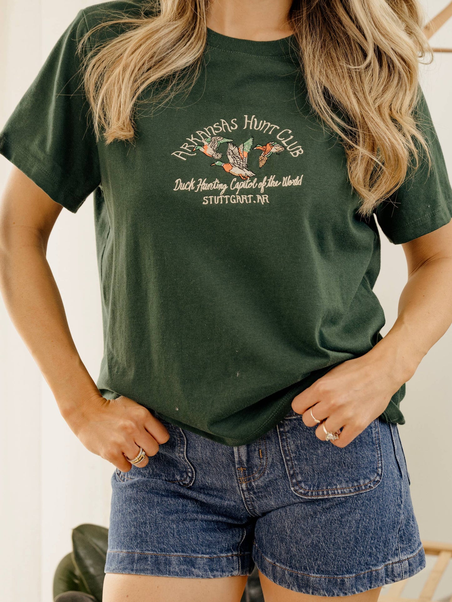 Arkansas Hunt Club Forest Green Embroidered Ellie Tee