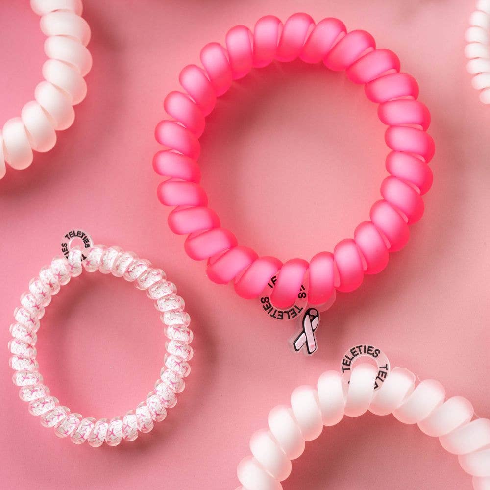 Spiral Hair Coils | Small | Pink Ribbon Power Hair Ties