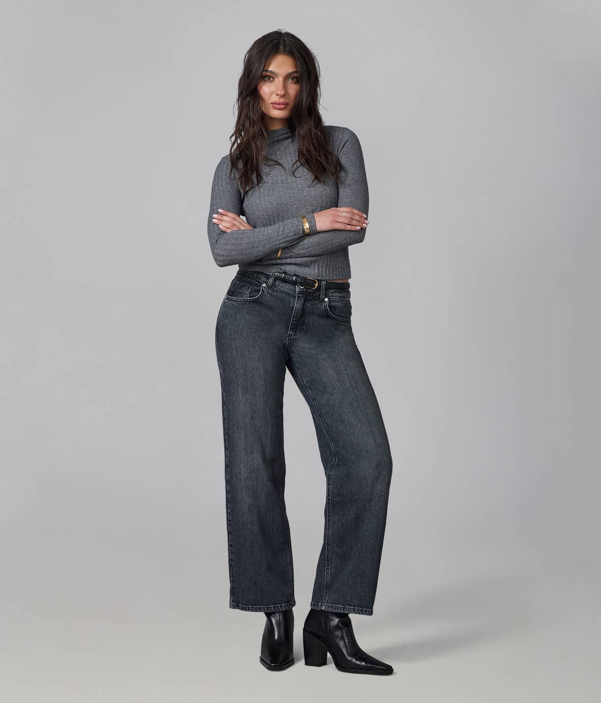 MIRO-GG Mid Rise Relaxed Straight Jeans 31" Inseam - Lola