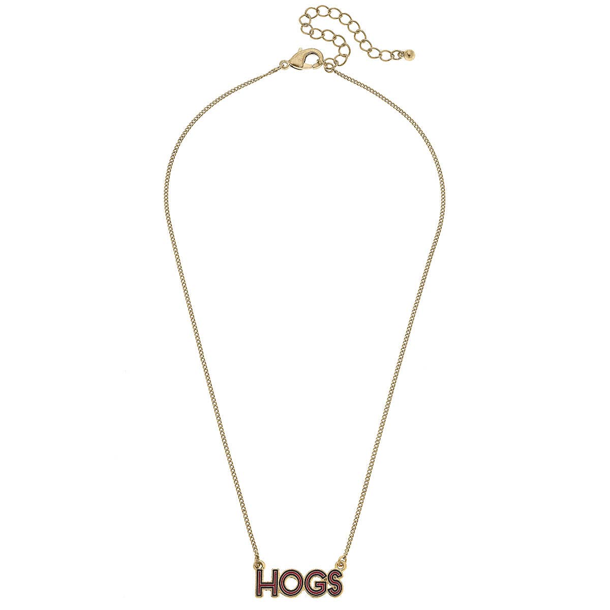 Arkansas Razorbacks Outline Enamel Necklace