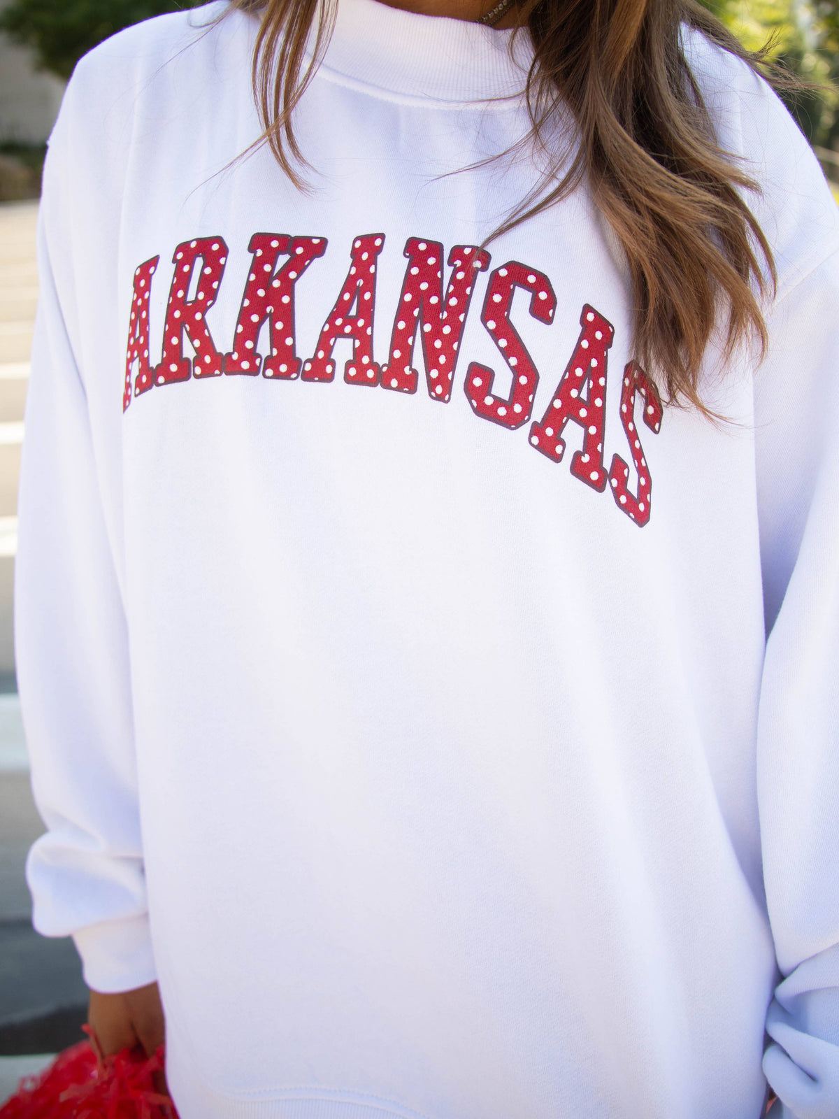 ARKANSAS POLKA DOT MOCKNECK