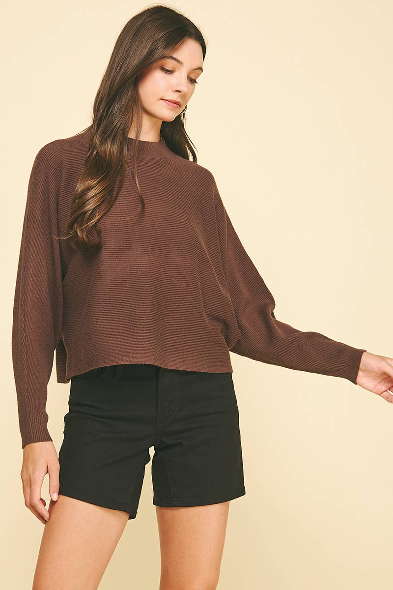 DOLMAN SLEEVES SWEATER TOP