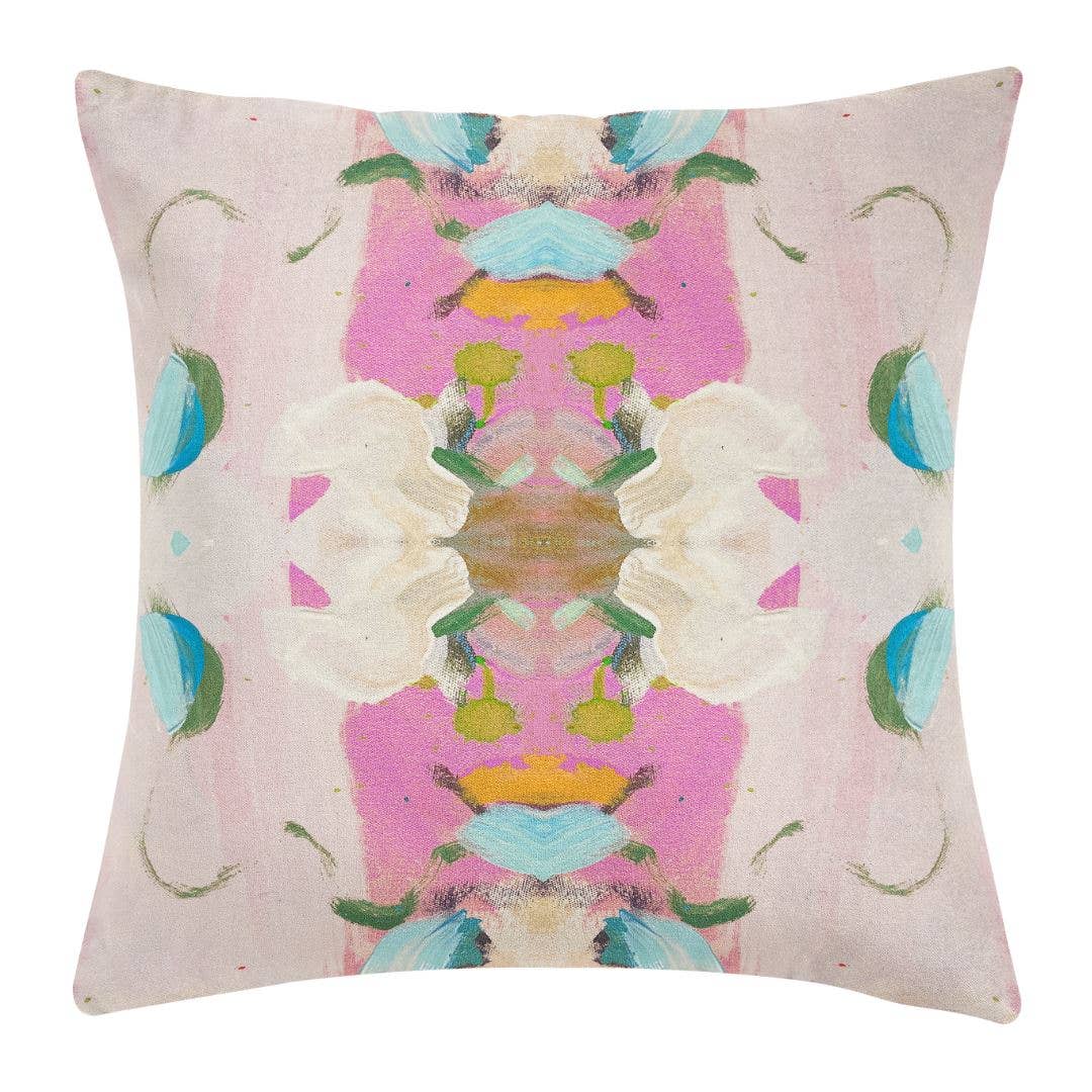 Monet’s Garden Pink Decorative Pillow