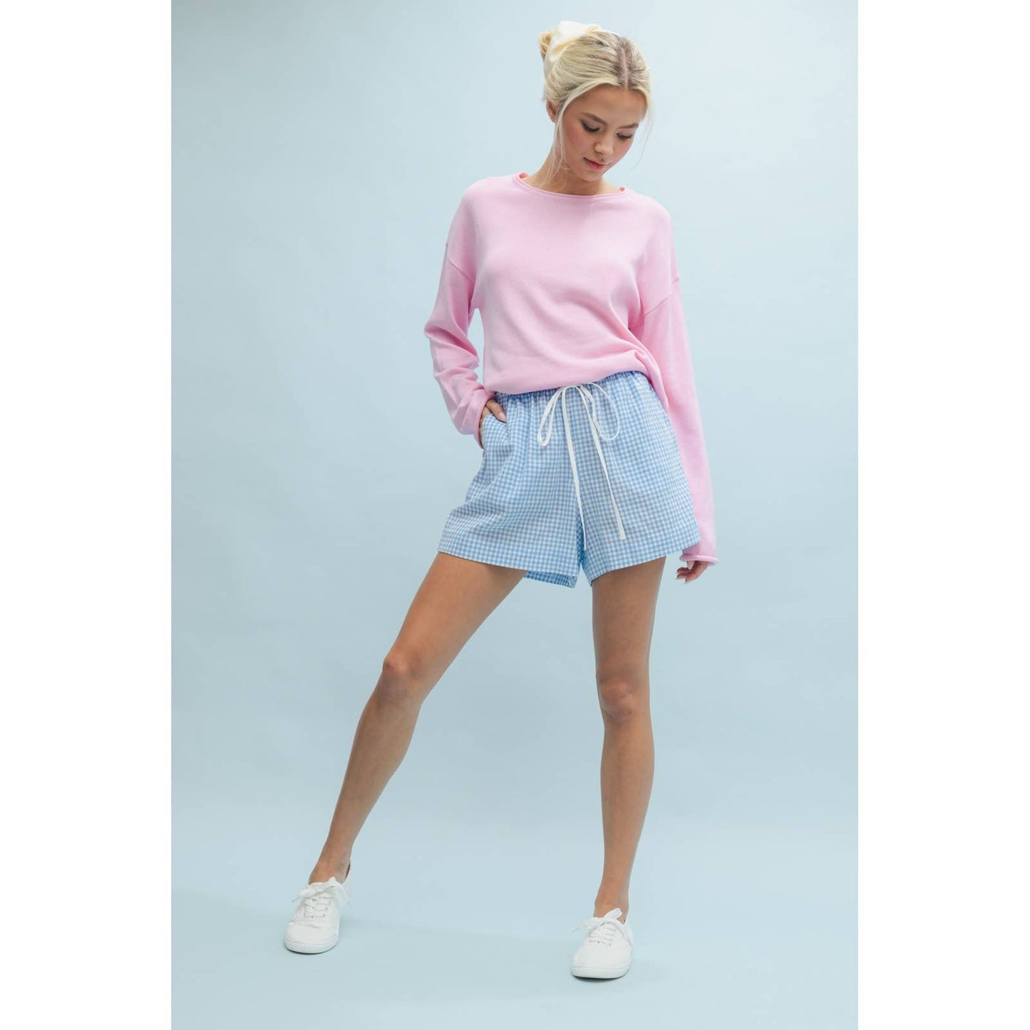 GINGHAM Pastel CASUAL SHORTS (multiple colors)