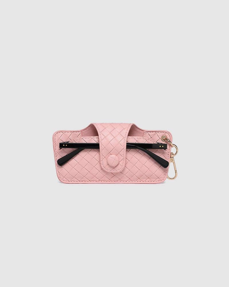Skittle Sunglass Case - Woven Pastel Pink