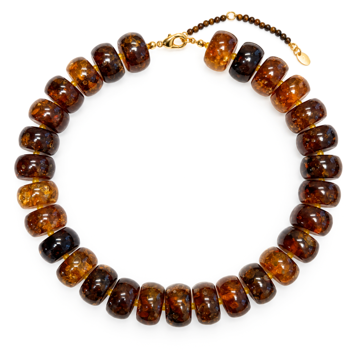 Chunky Resin & Natural Stone Bead Necklace