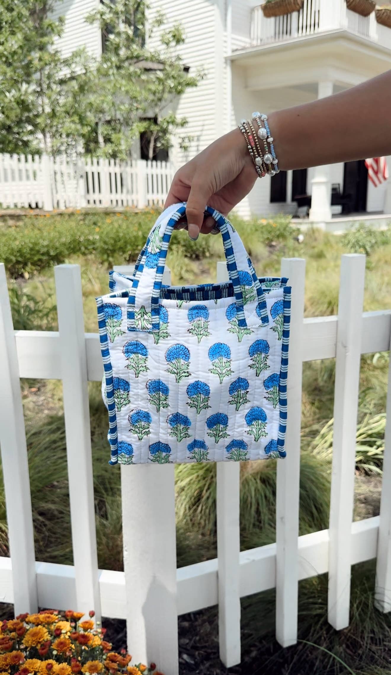 Quilted Block - Print Mini Tote Bag