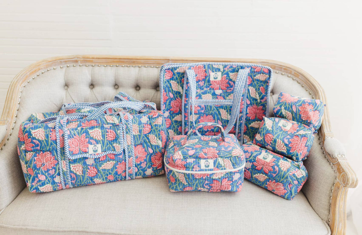 Seascape Quilted Cosmetic Bags (3 sizes) - medium