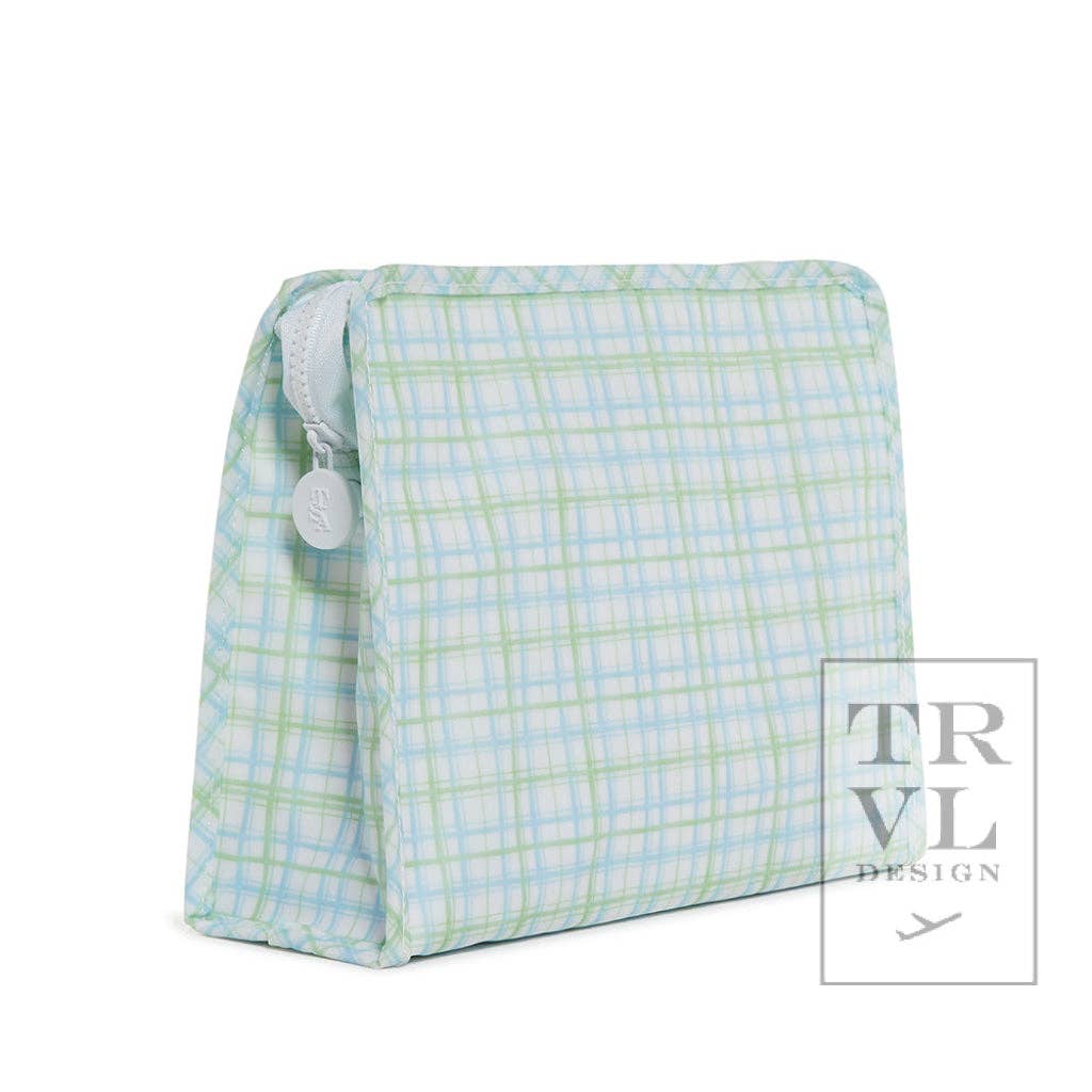 Roadie Large - Classic Plaid Green Zip Pouch