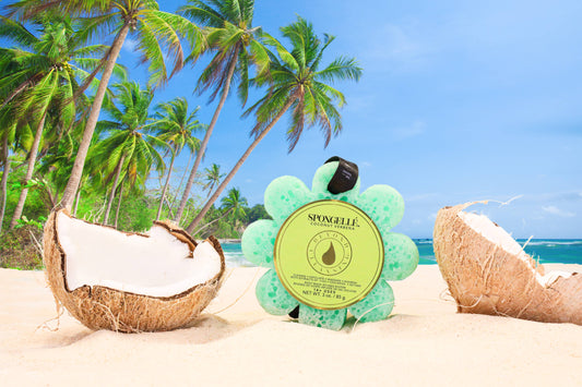 Coconut Verbena Wild Flower | Soap Sponge |Green Soap Buffer