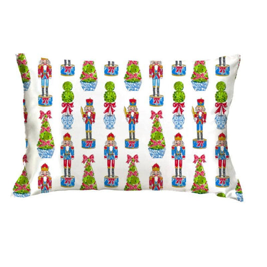 Festive Nutcracker Satin Pillow Case