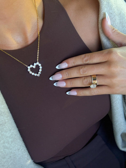 diamond heart necklace