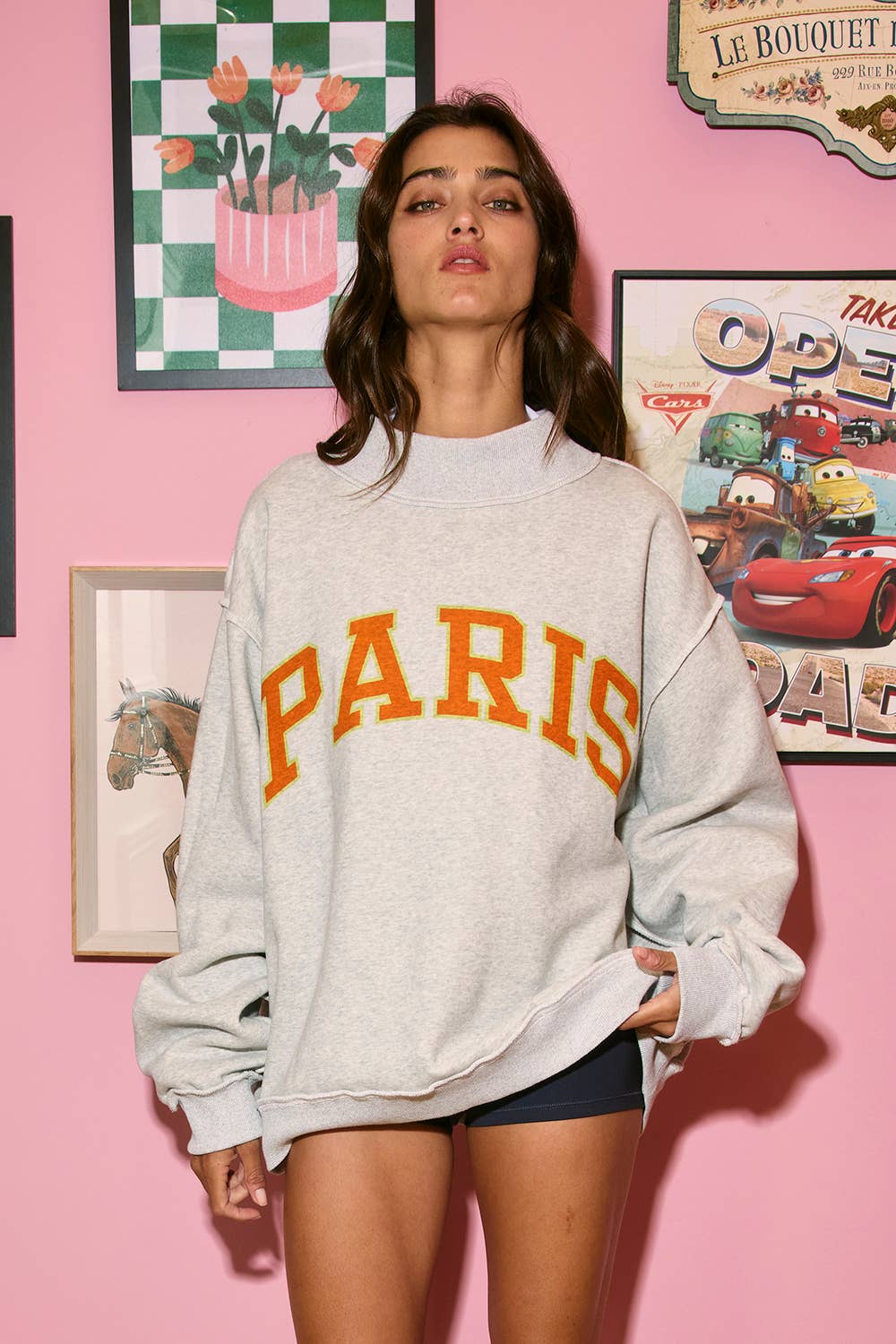 'PARIS&BONJOUR' Reversible Sweatshirt