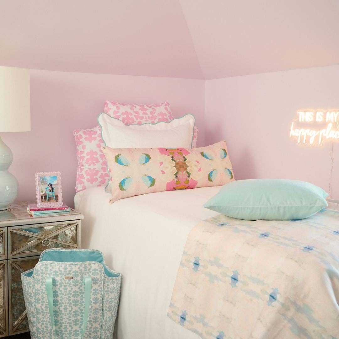 Monet’s Garden Pink Decorative Pillow