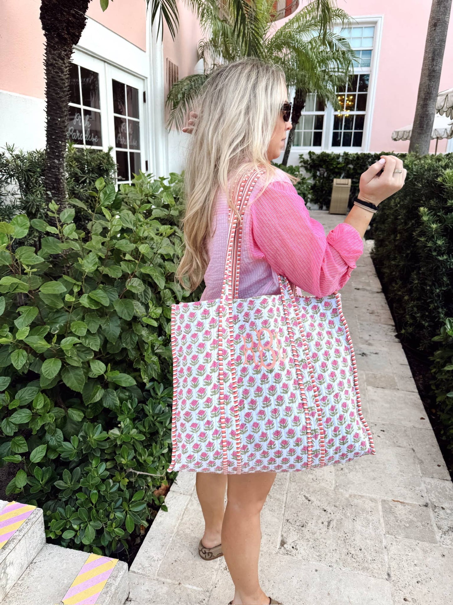 Quilted Block - Print Tote Bag