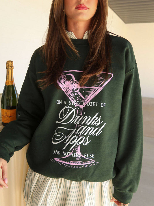 F+S: DRINKS AND APPS SWEATSHIRT