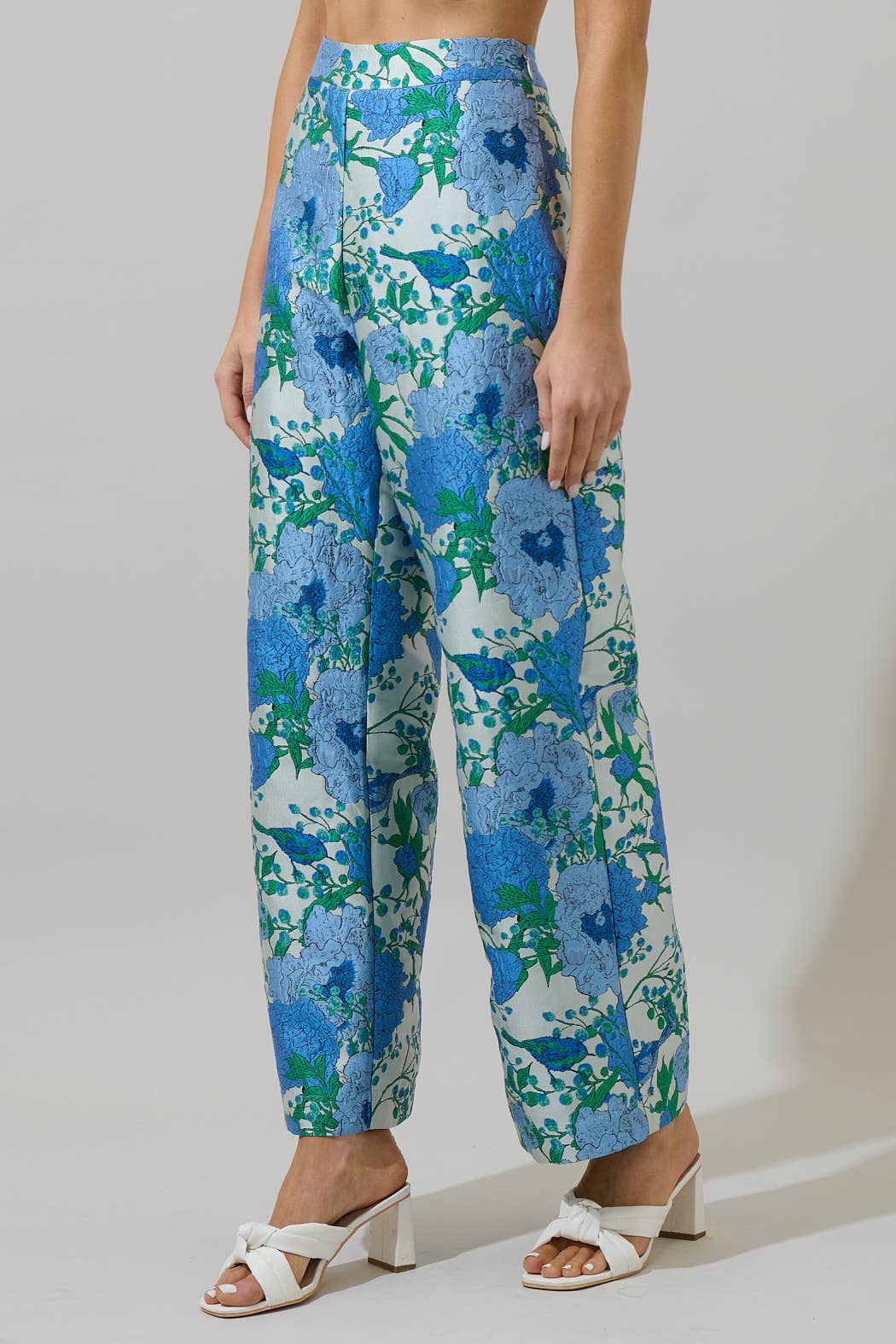 Willa Floral Bern Jacquard Wide Leg Pants