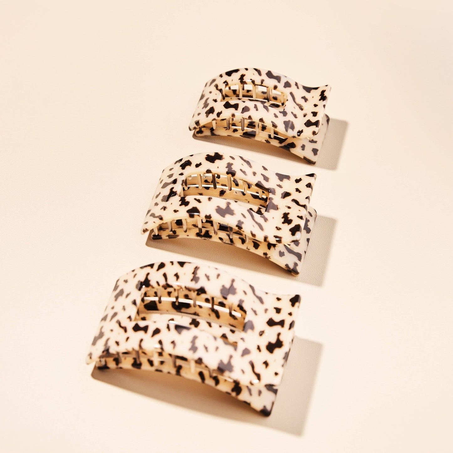 Flat Rectangle Hair Clip | Medium | Blonde Tortoise