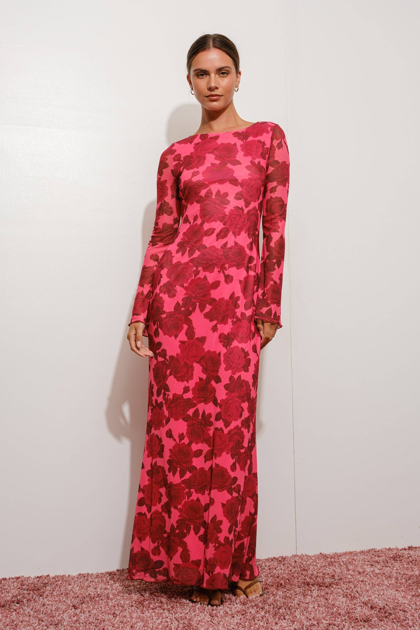 HOLLAND FLORAL BELL SLEEVE MAXI DRESS