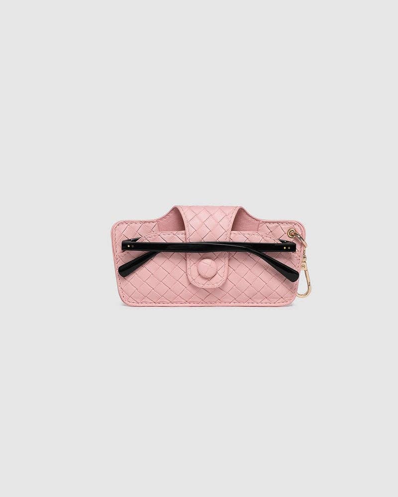 Skittle Sunglass Case - Woven Pastel Pink