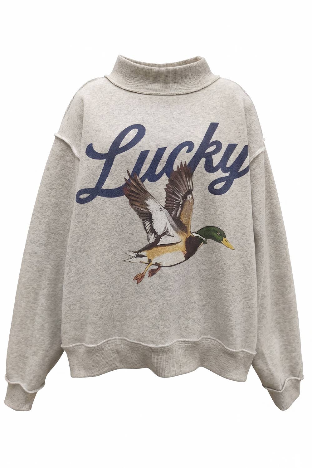 'Lucky & Mallard' Mock-Neck Sweatshirt