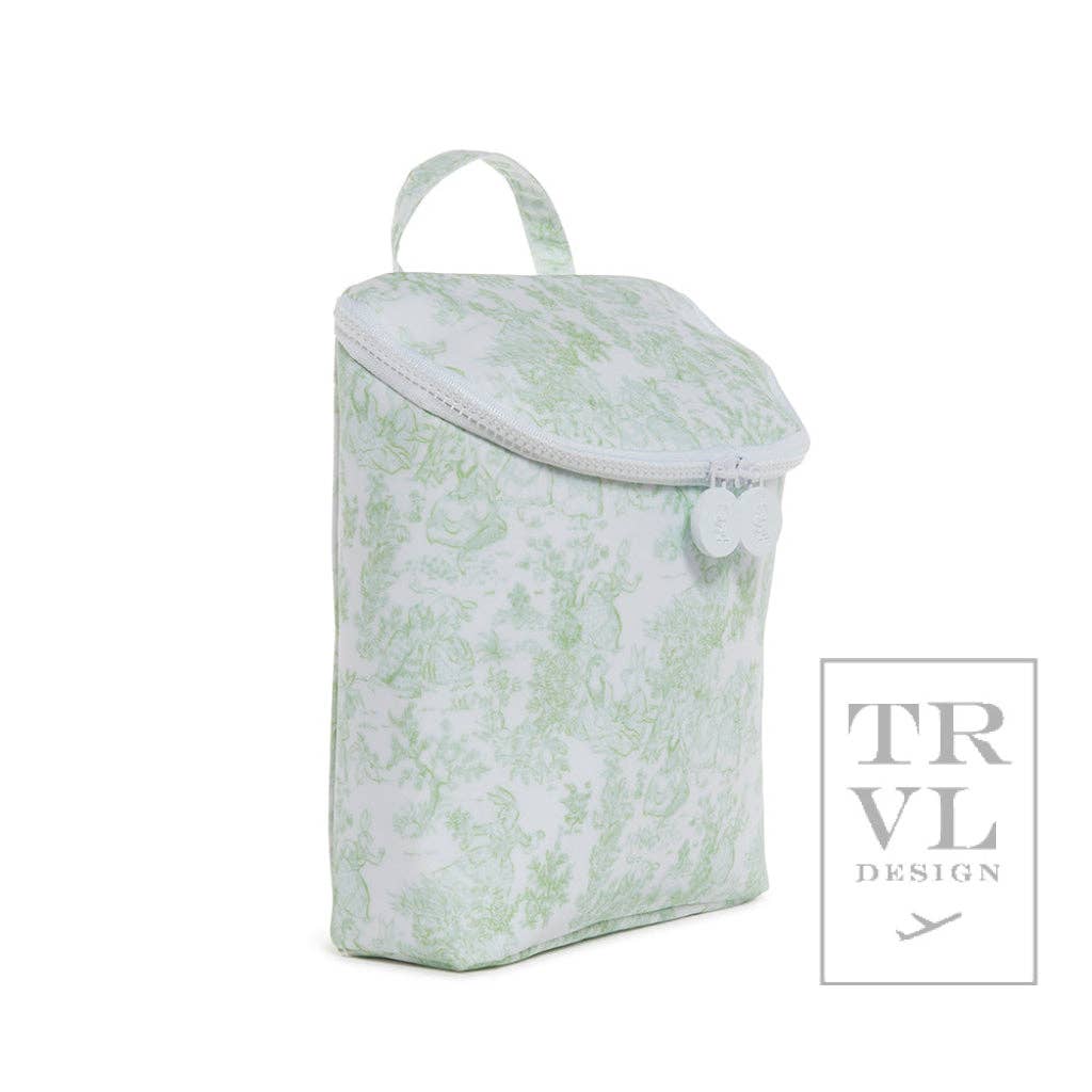 Take Away Lunch Bag - Insulated Bunny Toile Green