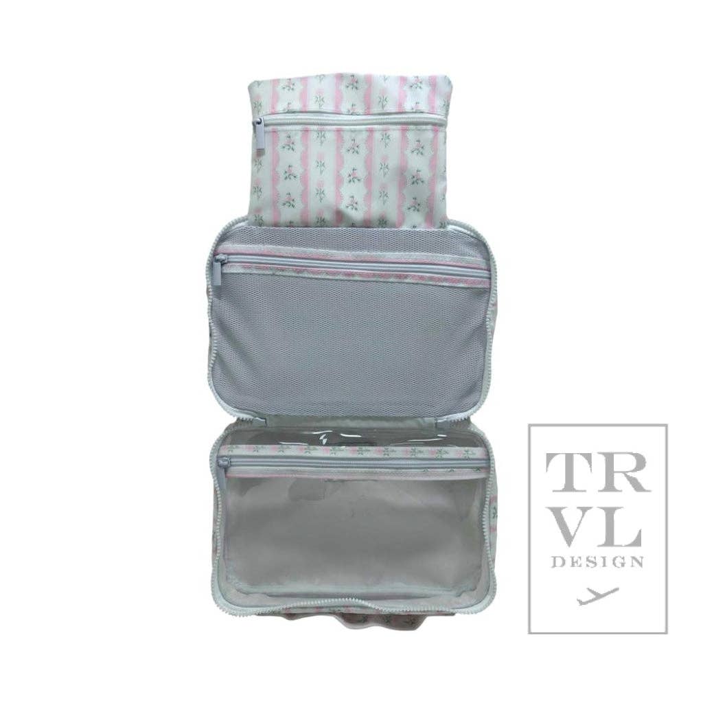 Bundle Up2 Hanging Toiletry Bag - Ribbon Floral Pink