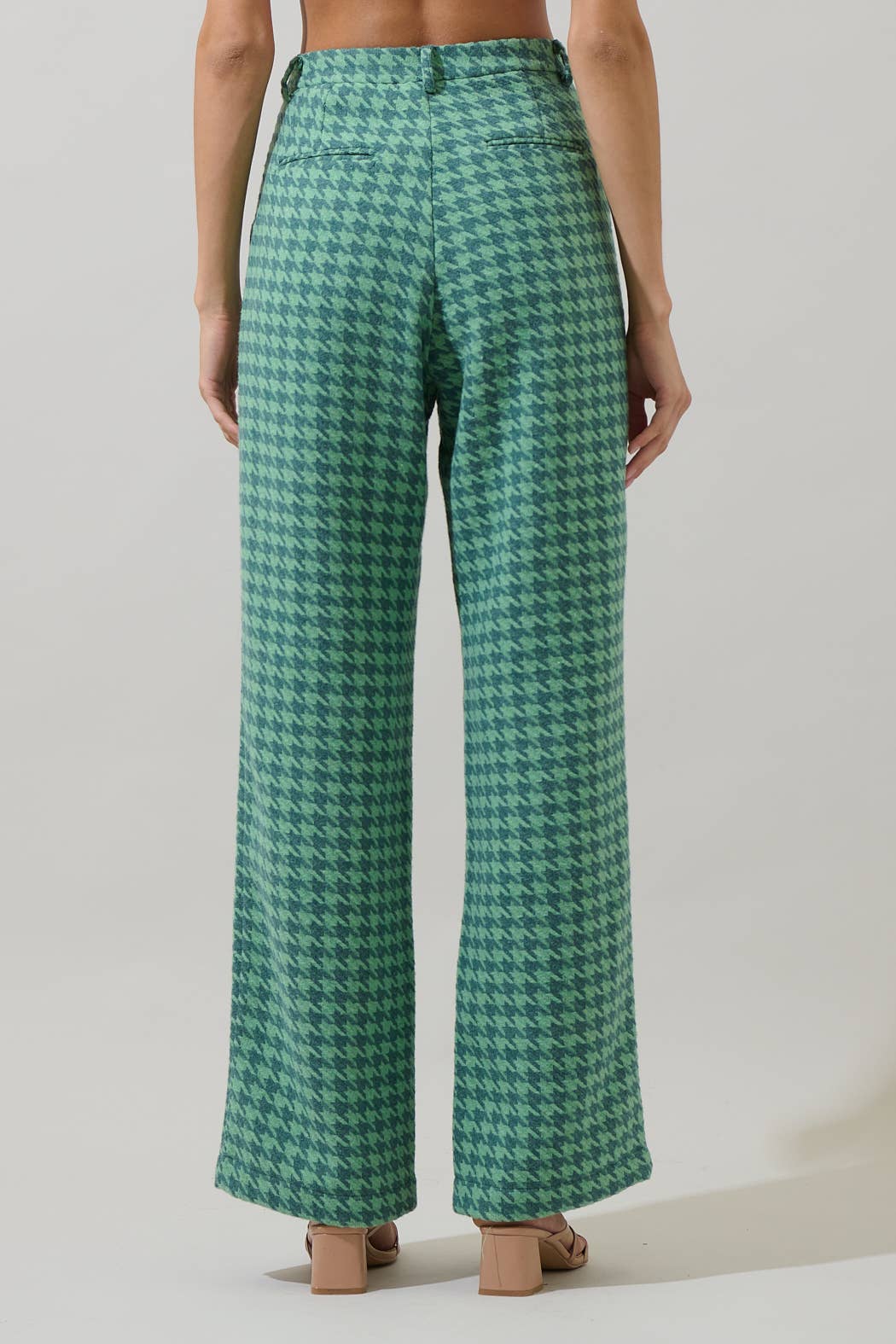 Levana Houndstooth Noemy Pleated Pants