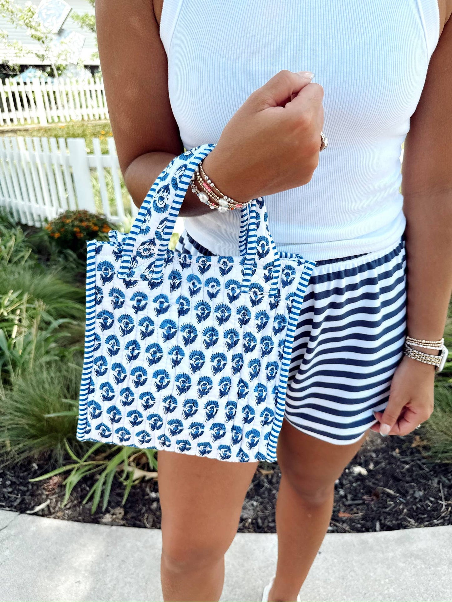 Quilted Block - Print Mini Tote Bag