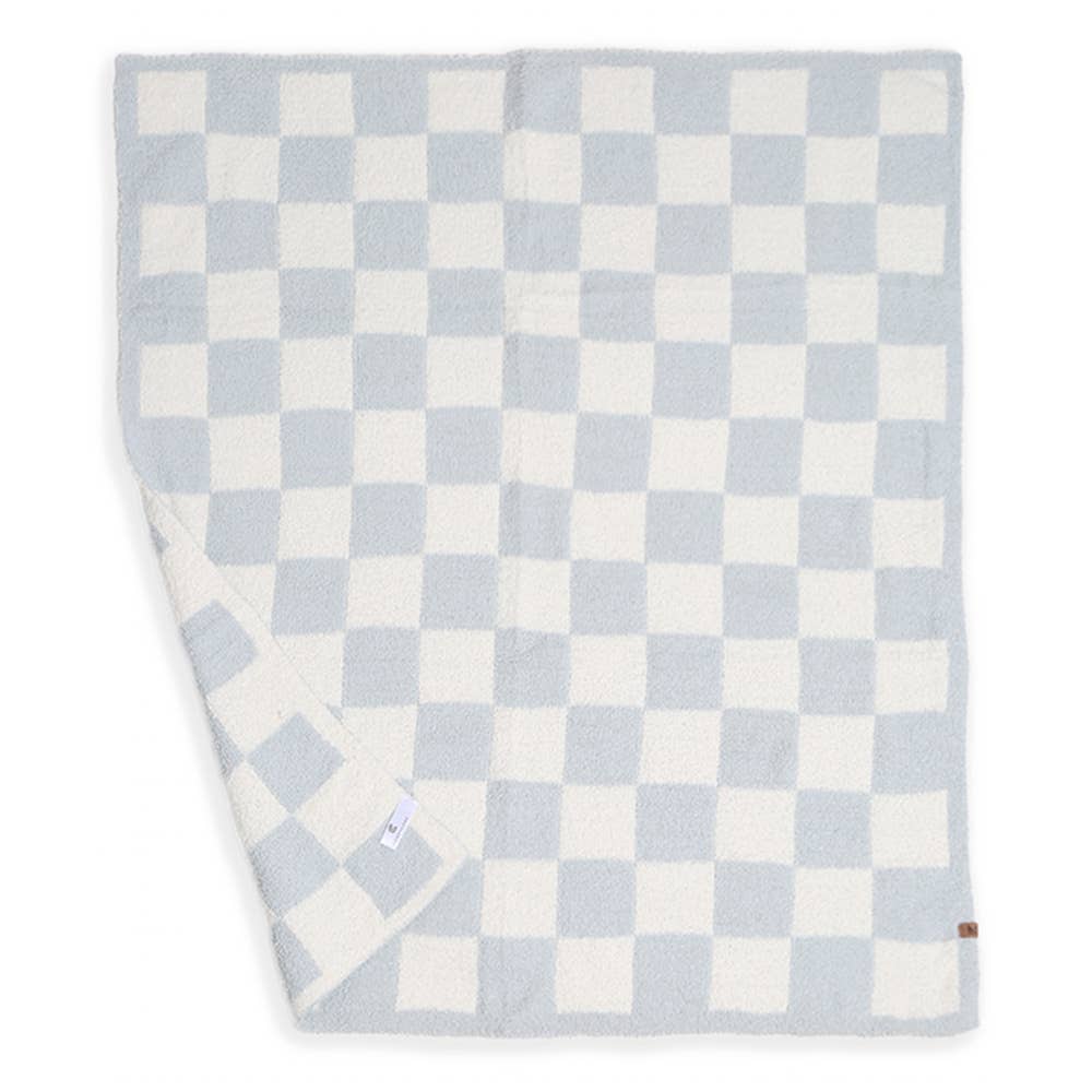 Reversible Checkered Patterned Kids Throw Blanket