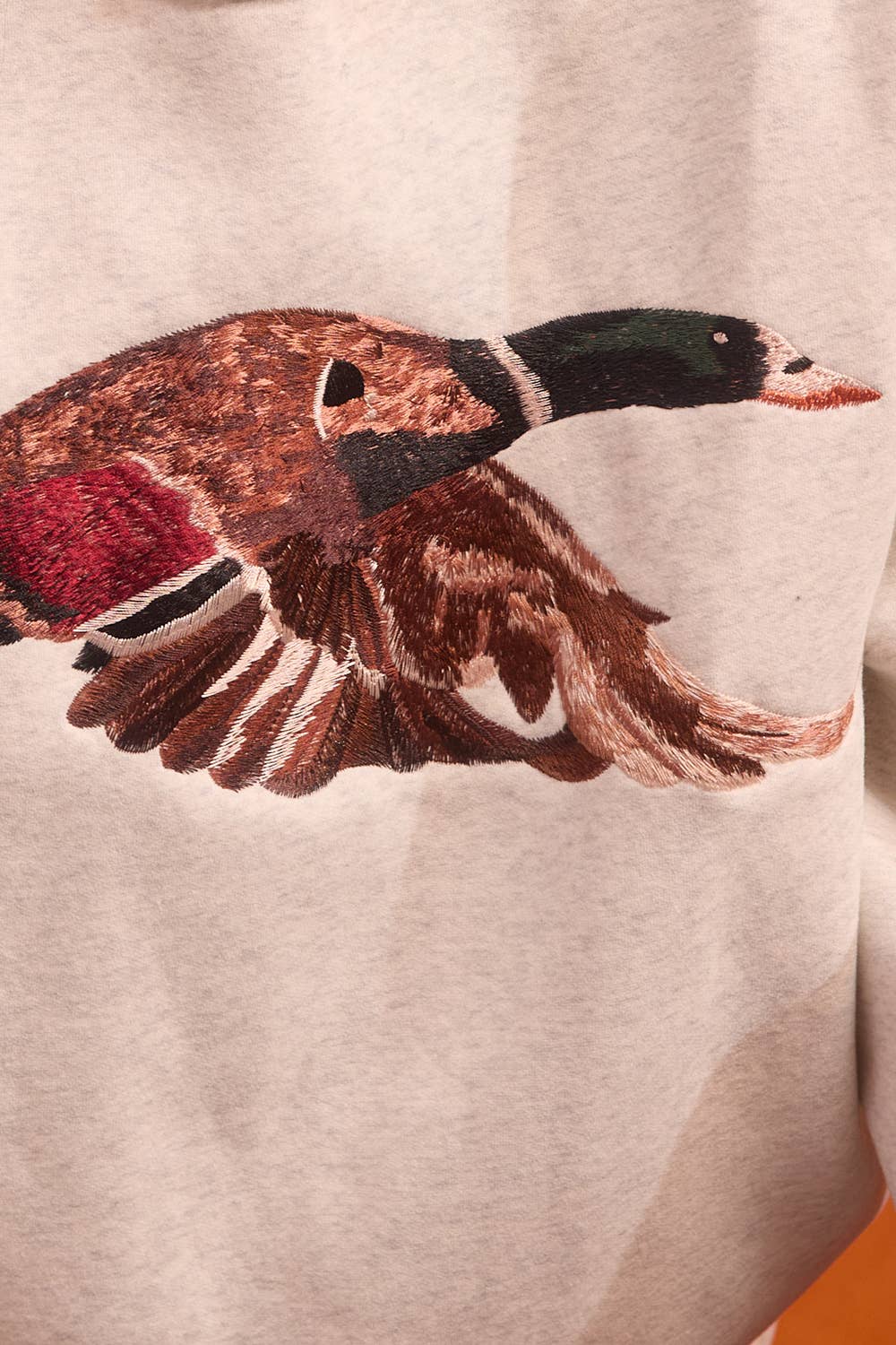 'MALLARD' Embroidered Mock-Neck Sweatshirt