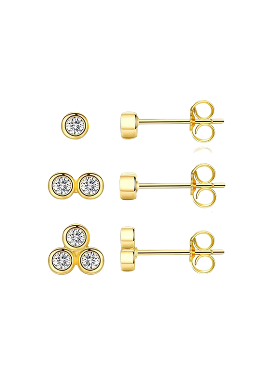 Coin Trio Stud Set