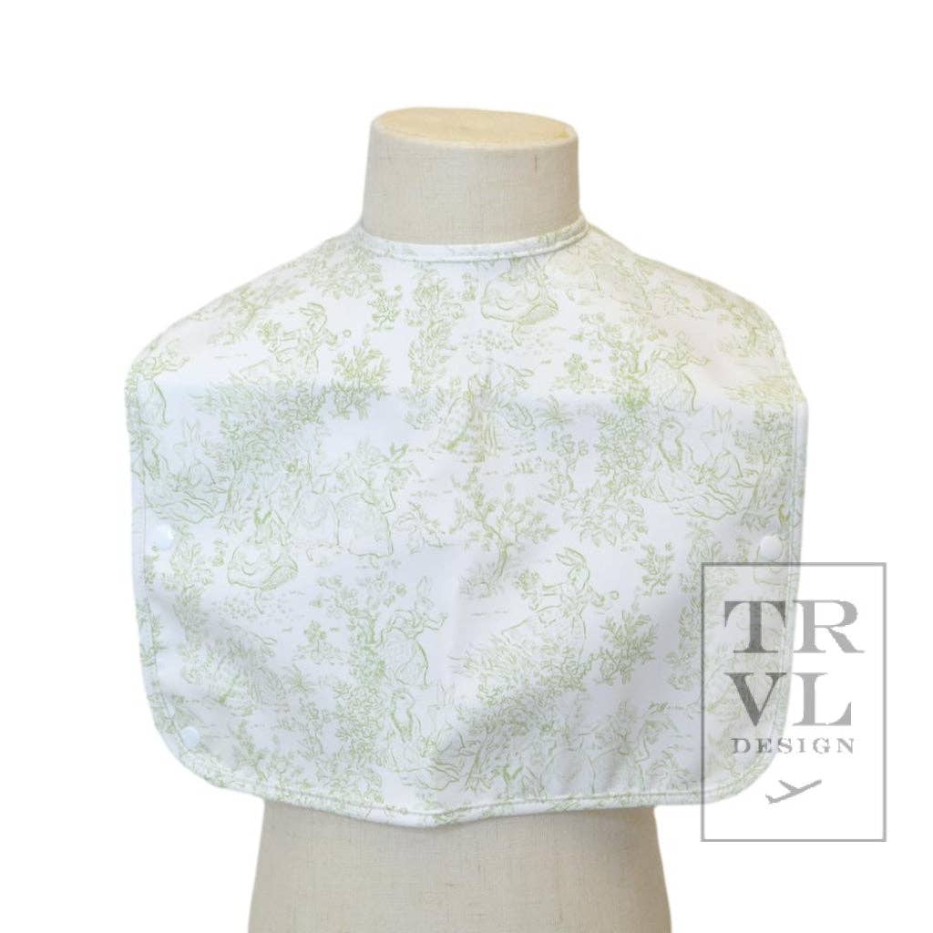 Best Bib - Bunny Toile Green