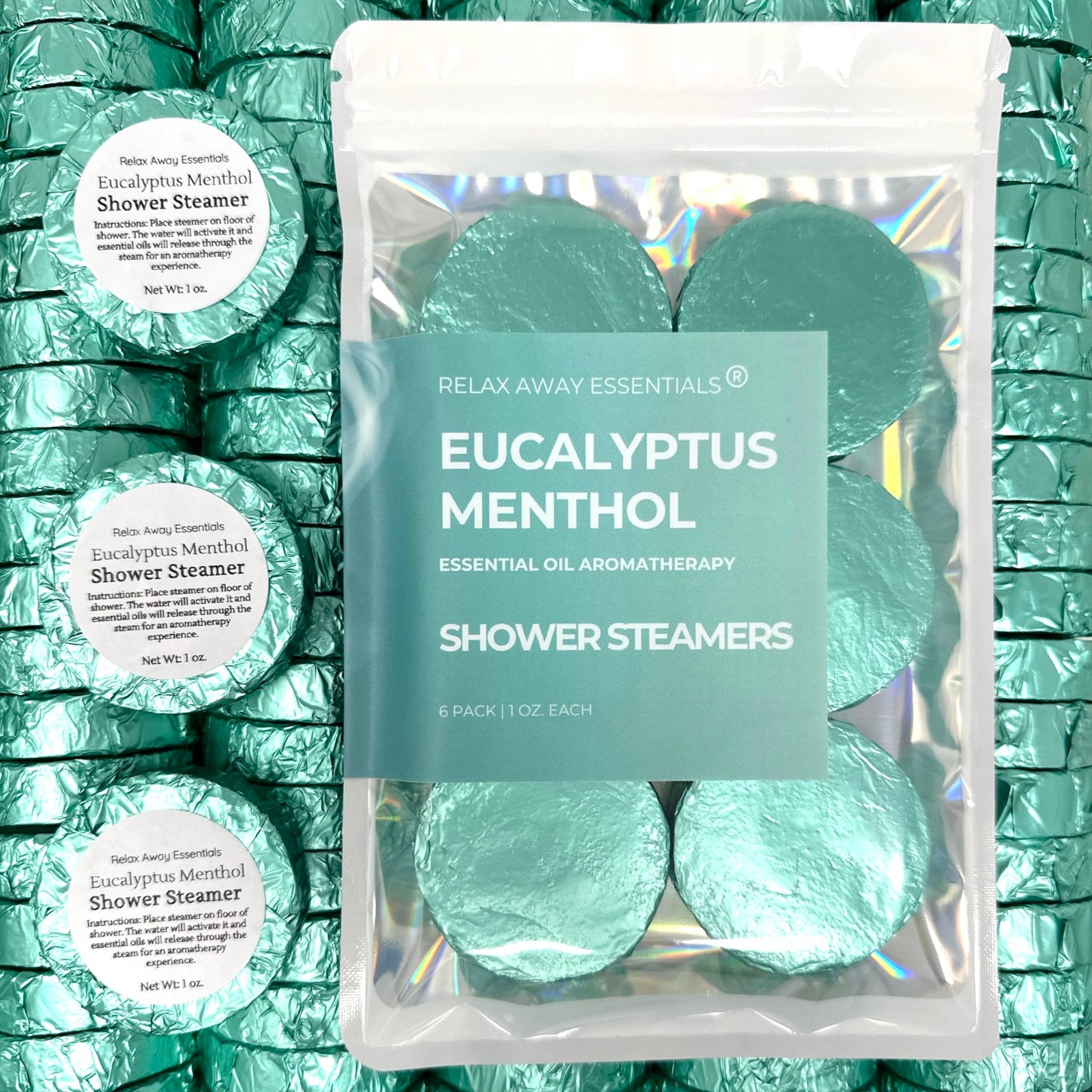 Eucalyptus Menthol Shower Steamers 6 Pack - Made in USA