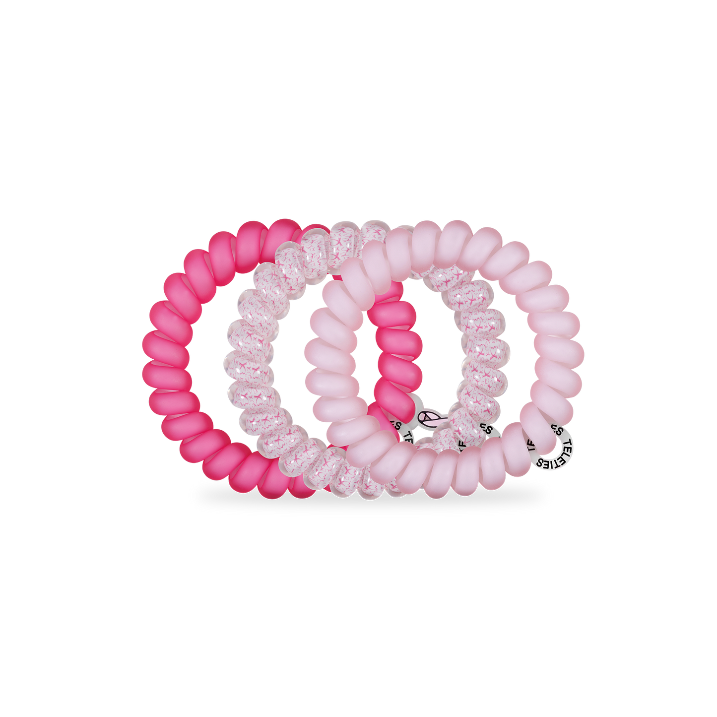 Spiral Hair Coils | Large | Pink Ribbon Power Hair Ties
