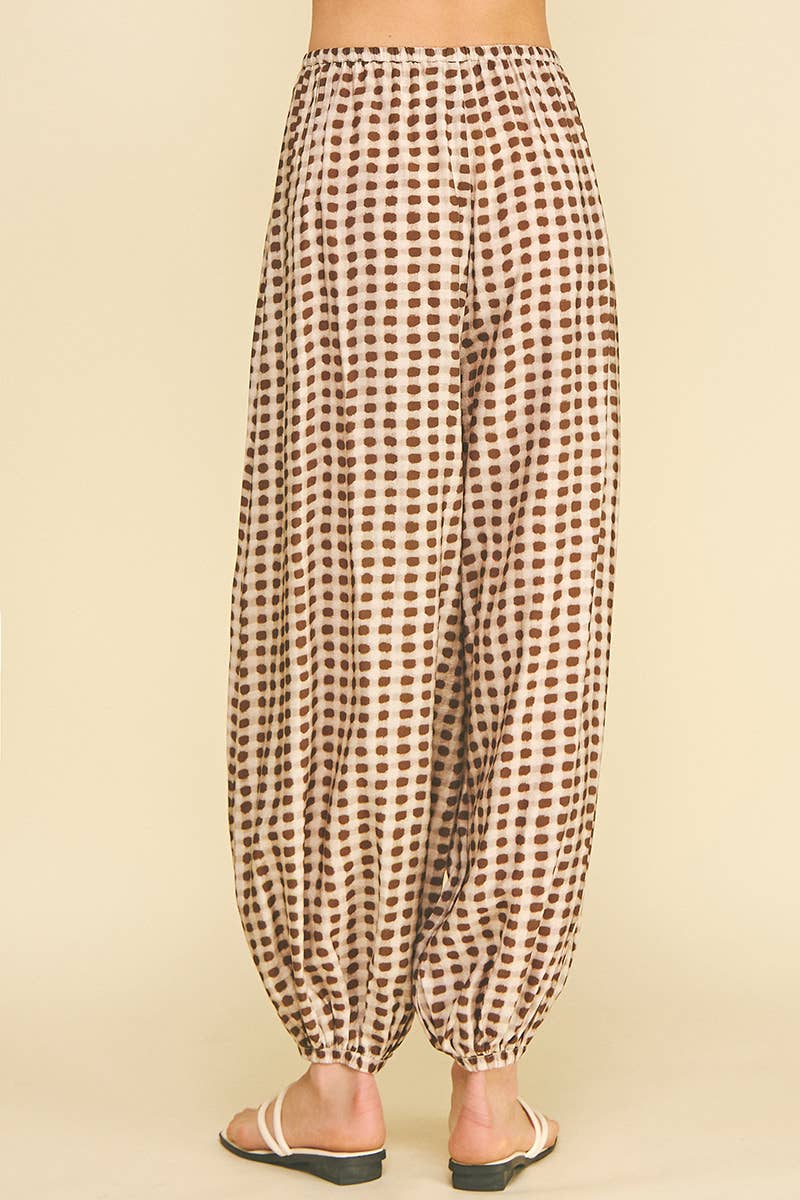 GEO DOT PRINT HAREM PANT